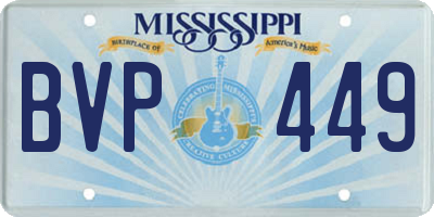 MS license plate BVP449