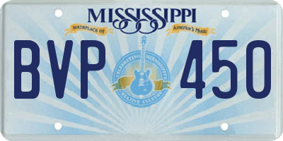 MS license plate BVP450