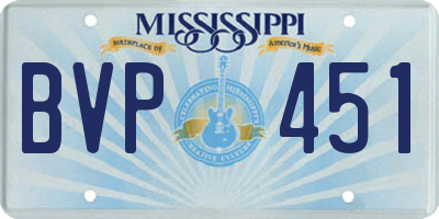 MS license plate BVP451