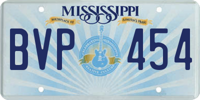 MS license plate BVP454