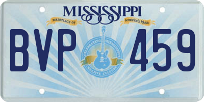 MS license plate BVP459