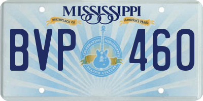 MS license plate BVP460