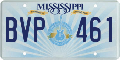 MS license plate BVP461