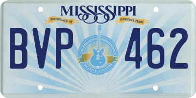 MS license plate BVP462