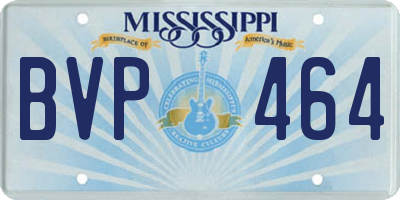 MS license plate BVP464