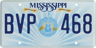 MS license plate BVP468