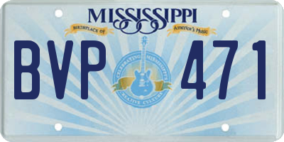 MS license plate BVP471