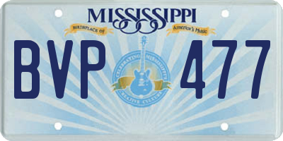 MS license plate BVP477