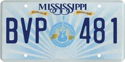 MS license plate BVP481
