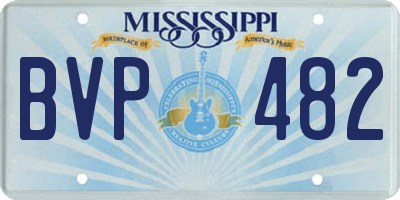 MS license plate BVP482