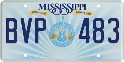 MS license plate BVP483