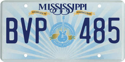 MS license plate BVP485