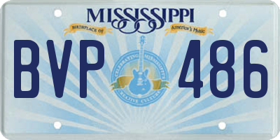 MS license plate BVP486