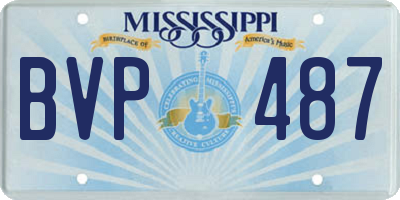 MS license plate BVP487