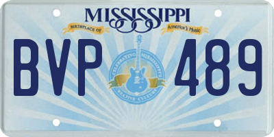 MS license plate BVP489