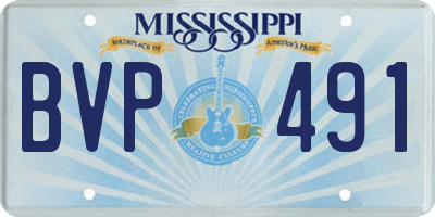 MS license plate BVP491