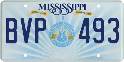 MS license plate BVP493
