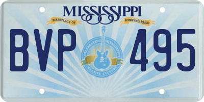MS license plate BVP495