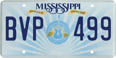 MS license plate BVP499