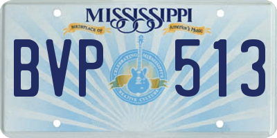 MS license plate BVP513