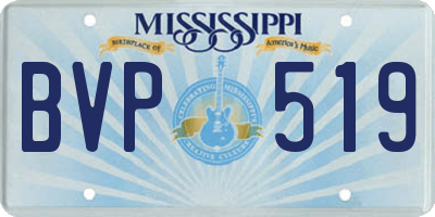 MS license plate BVP519
