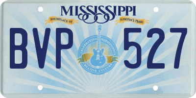 MS license plate BVP527