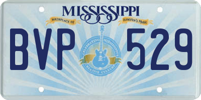 MS license plate BVP529