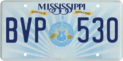 MS license plate BVP530
