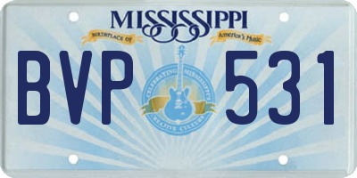 MS license plate BVP531