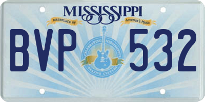 MS license plate BVP532