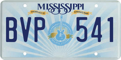 MS license plate BVP541