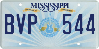 MS license plate BVP544
