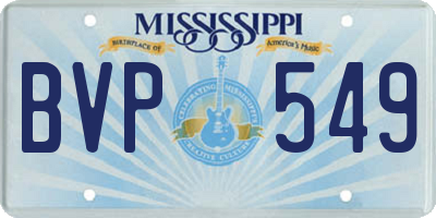 MS license plate BVP549
