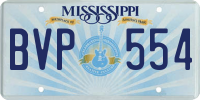 MS license plate BVP554