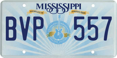 MS license plate BVP557