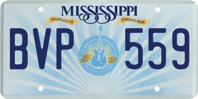 MS license plate BVP559