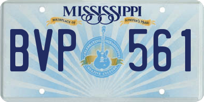 MS license plate BVP561