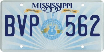 MS license plate BVP562
