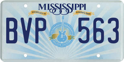 MS license plate BVP563