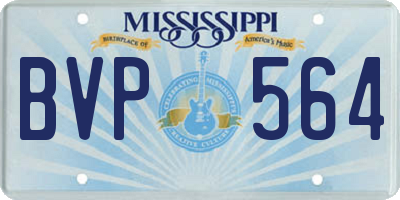 MS license plate BVP564
