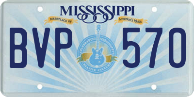 MS license plate BVP570