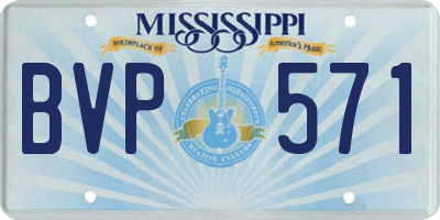 MS license plate BVP571