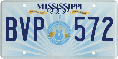 MS license plate BVP572