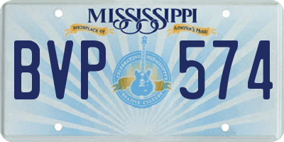 MS license plate BVP574