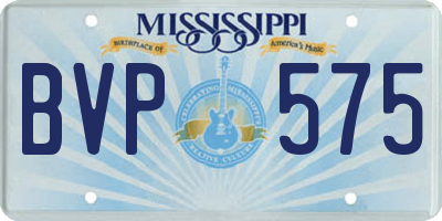 MS license plate BVP575