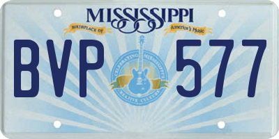 MS license plate BVP577