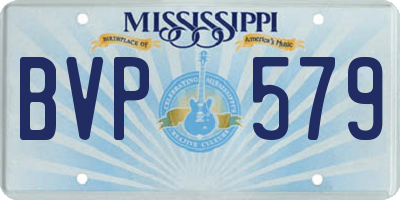 MS license plate BVP579