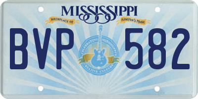 MS license plate BVP582