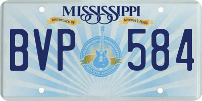 MS license plate BVP584