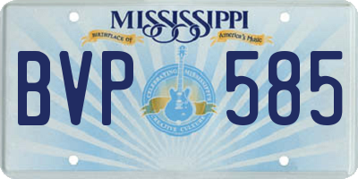 MS license plate BVP585